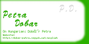 petra dobar business card